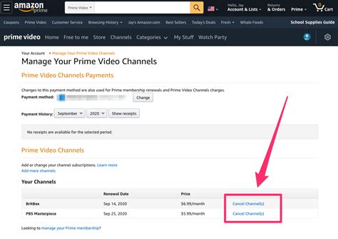 amazon channel cancel